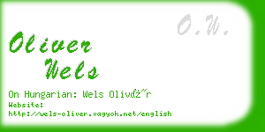 oliver wels business card